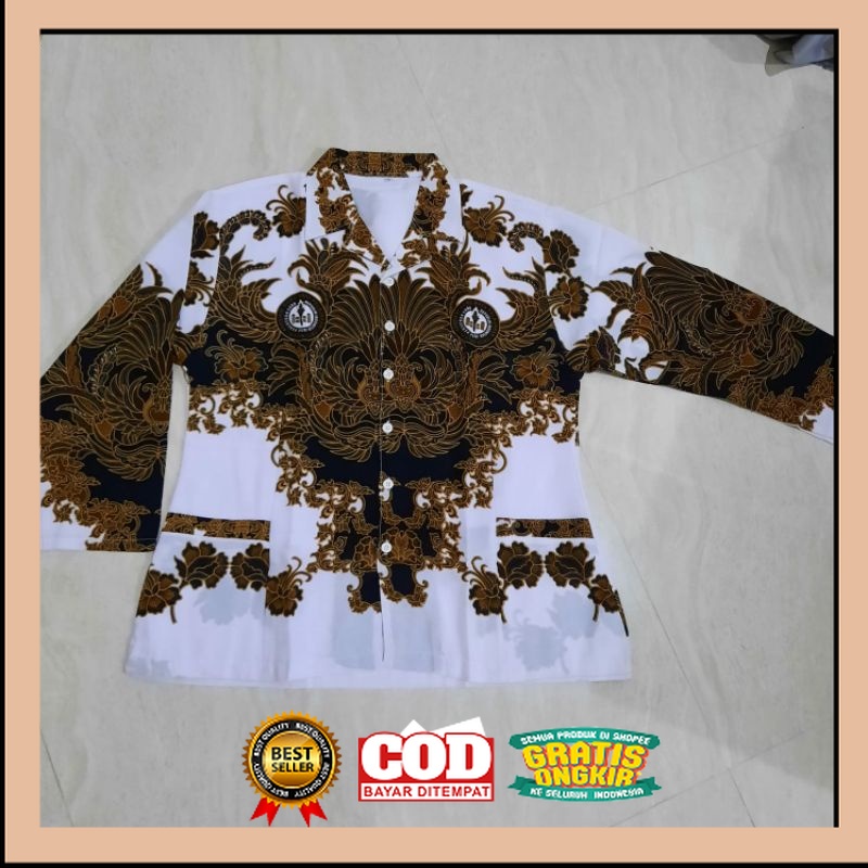 baju pgri coklat baju pgri terbaru baju guru coklat batik pgri baru// BAJU SERAGAM GURU KAIN LEMBUT