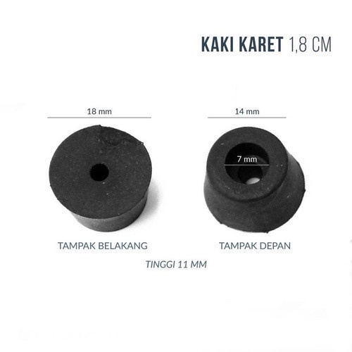 (OML) Kaki Karet 1.8 cm (PVC) untuk Salon Speaker Box Power Amplifier