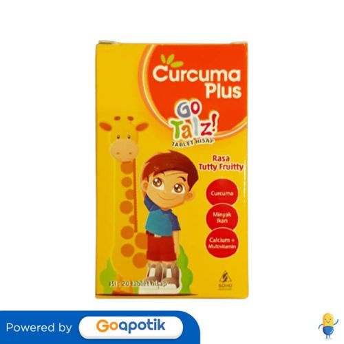 Curcuma Plus Go Talz Rasa Jeruk Botol 20 Tablet
