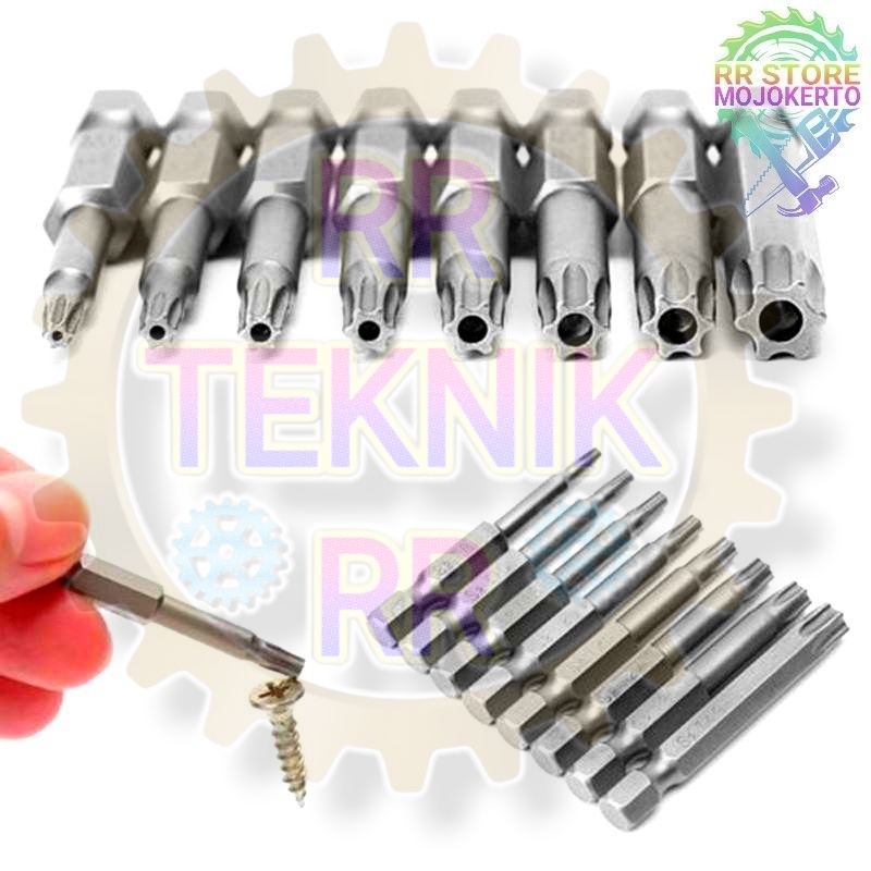 SET OBENG BIT 8PCS SCREWDRIVER  / SET HEX 50 MM
