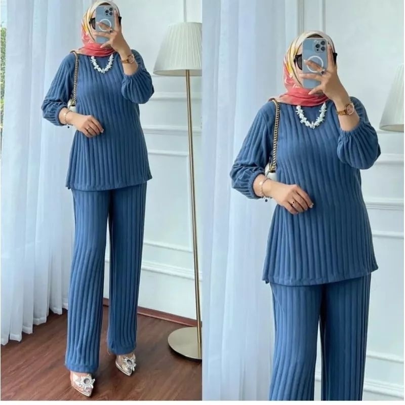CASHA - ZPF OOTD WANITA ALIN / Setelan Denolla / OOTD Kasual Set Wanita kekinian / Setelan Hornet Le