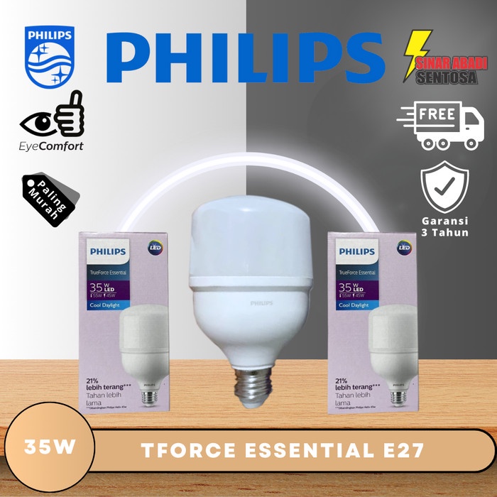 LAMPU PHILIPS LED 35W 35 WATT PHILIPS TFORCE ESSENTIAL