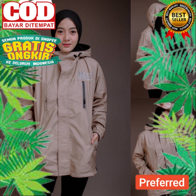 Jaket Parasut Wanita Waterproof M L XL XXL Jaket Gunung  / Wanita Terbaru Kekinian Outdoor Anti Air 