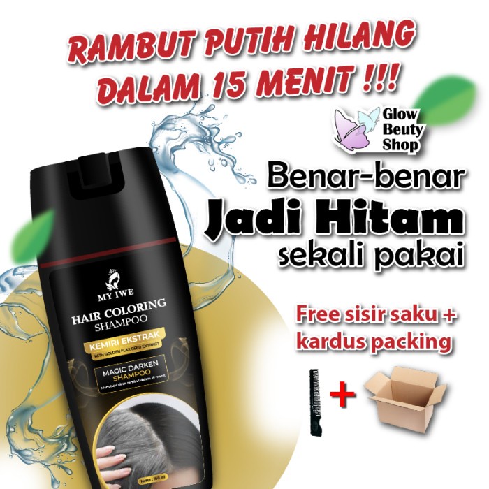 My IWE Sampo Penghitam Rambut Putih Penghilang uban Alami BPOM
