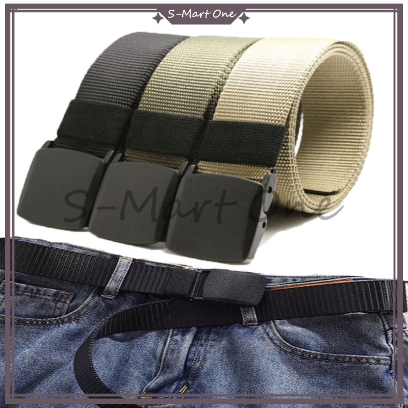 Belt Nylon Canvas Ikat Pinggang /Tactical Military Belt /Men Belt Nylon Canvas Anti Metal Detector