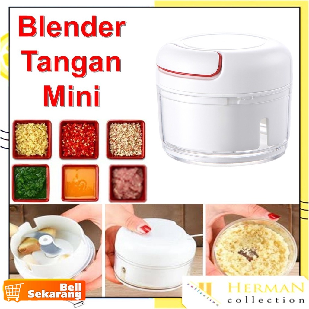 HC Blender Tangan Mini Speedy Chopper Tarik Penghancur Gilingan Bumbu Choper Serbaguna