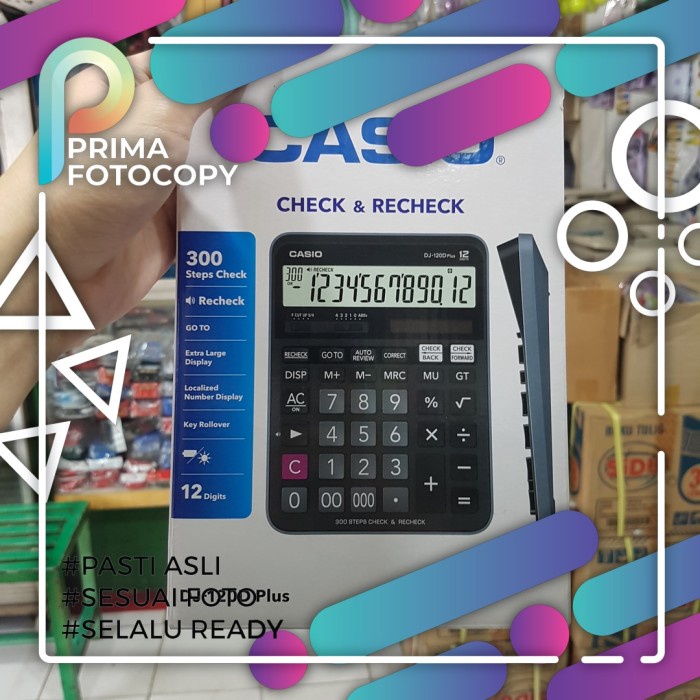 

Kalkulator Casio DJ-120D PLUS Hitam | Black | Original Calculator ASLI DISTRIBUTOR RESMI
