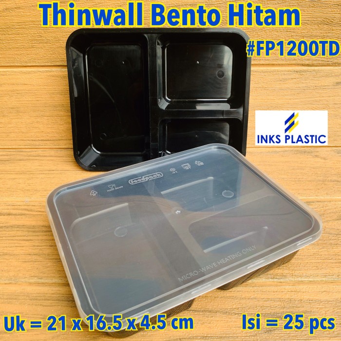 THINWALL BENTO SEKAT 3 FP1200TD - Hitam