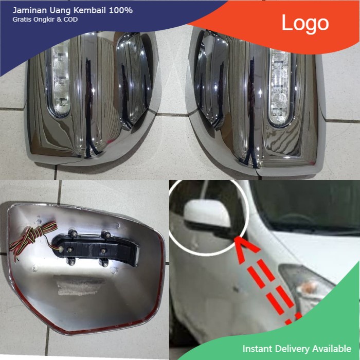Cover spion chrome model lampu ALL NEW AVANZA tipe E Aksesoris mobil