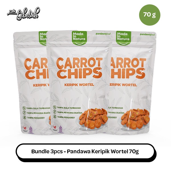 

Bundle 3pcs - Pandawa Keripik Wortel 70gr Dried Carrot Vegetable Chips