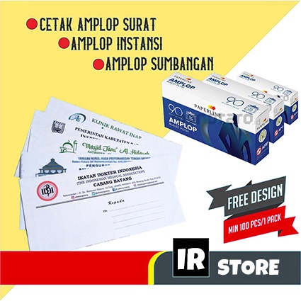 

Cetak Amplop Surat / Amplop Instansi / Amplop Paperline Panjang / Amplop Sumbangan Custom Print Logo