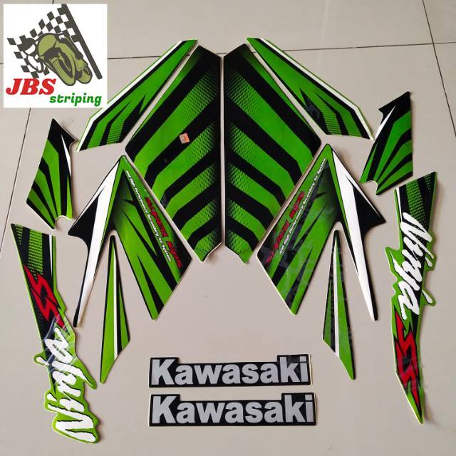 Striping ninja ss stiker kawasaki ninja ss 2014 2015 hijau