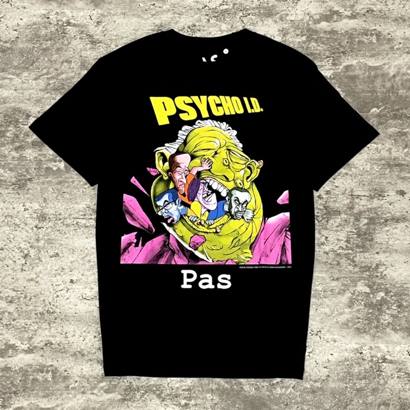 【COD】Pas Band - Psycho ID Tshirt - Black Tidur pendek Fashion Hardworking T shirt TOP kaos