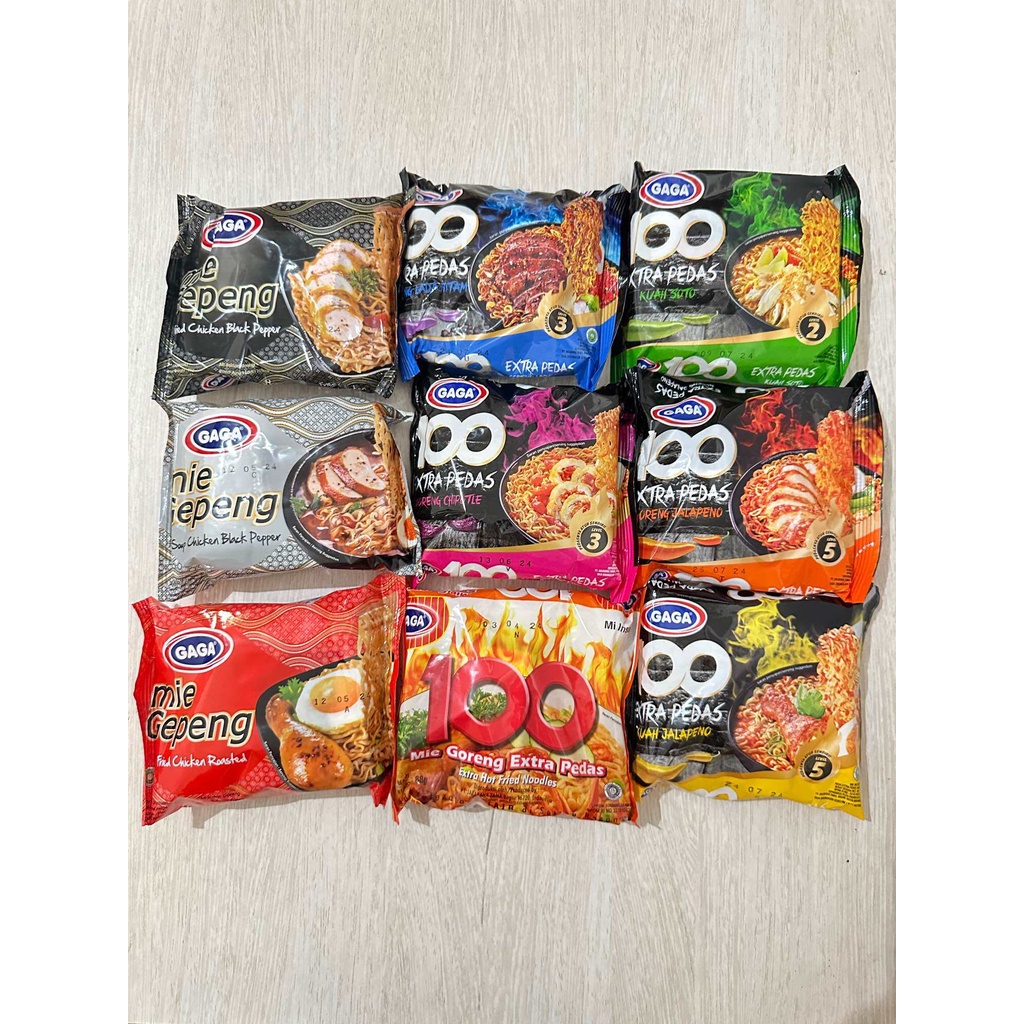 

MIE GAGA 100 EXTRA PEDAS / JALAPENO / KUAH / SOTO / CHIPOTLE / GEPENG / LADA / BLACKPEPPER