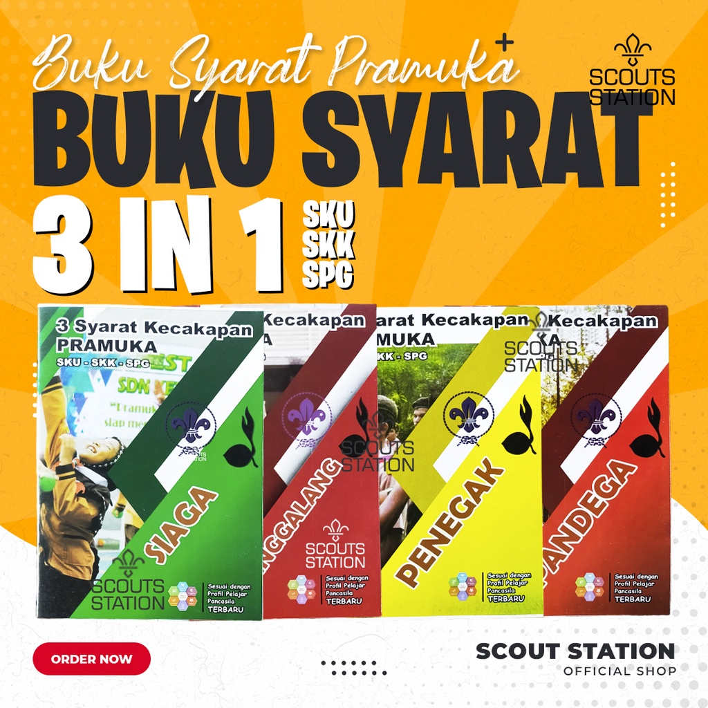 Buku Syarat Pramuka  3 in 1 / Buku Syarat Pramuka Lengkap / Buku Pramuka / Buku Sku Pramuka / Buku S