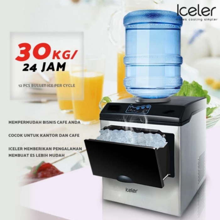 Mesin Es Batu Kristal Iceler Maker 30Kg/Day 150Wat Terbaik Untuk Caffe