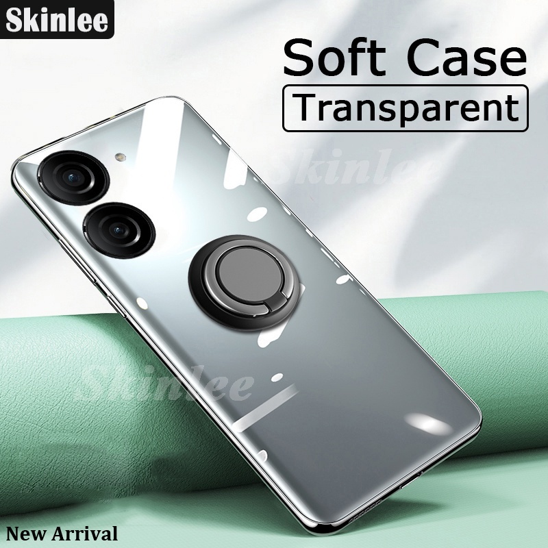 For Asus Zenfone 10 9 casing case Transparent Clear Ring Stand Softcasing case Phone Cover for Asus 