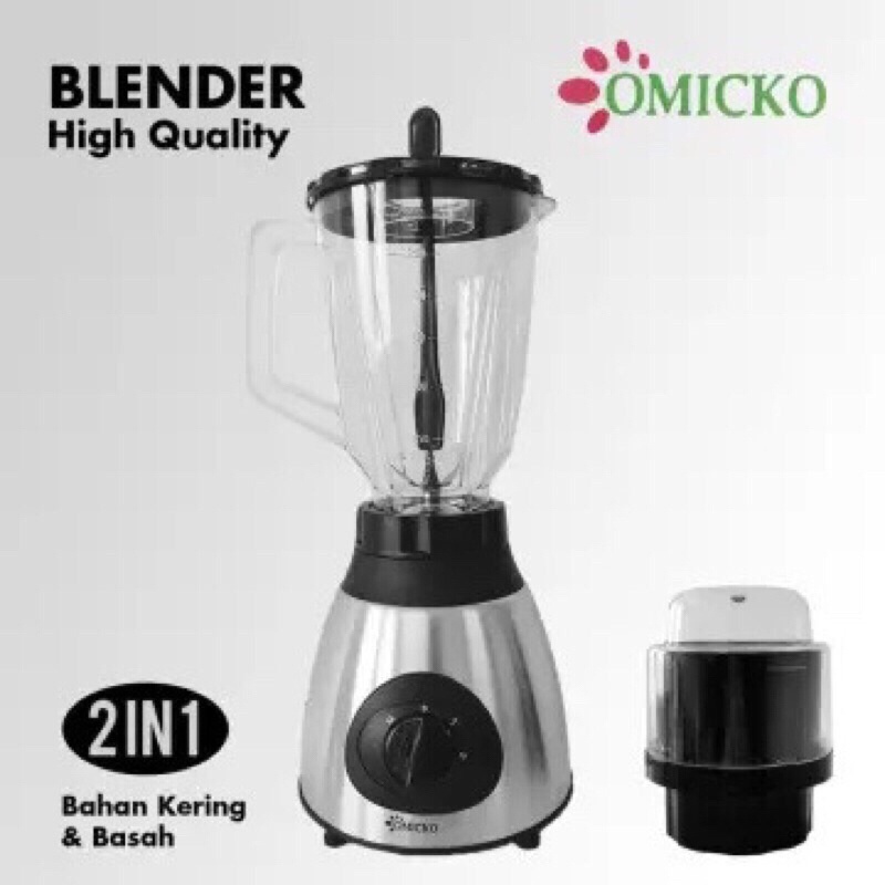 Blender Omicko Y-66 2in1 Blender Omicko Plastik Kering Basah 6 Mata Pisau Berkualitas