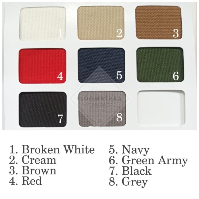 

Bahan Kanvas Polos Hijau Army Green Canvas Fabric Kain Kanvas Meteran - Hijau Army