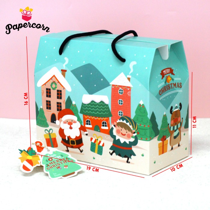 

Gable Box Christmas Town uk 19x10x11 cm (Muat 2 Toples 500-800 gr)
