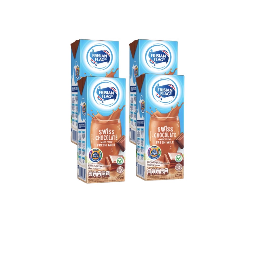 

Frisian Flag Susu UHT Swiss Chocolate 4 x 225 mL