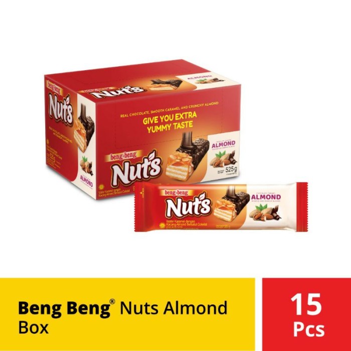 

BENG Nuts @35gr Box 15pcs - Wafer Cokelat Kacang