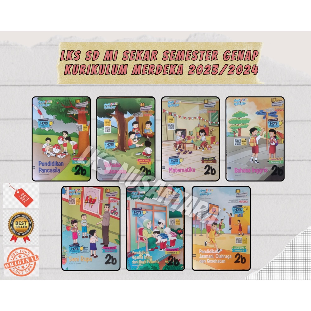 Buku LKS Sekar SD MI Kelas 2 Genap Kurikulum Merdeka 2023 - 2024 Termurah