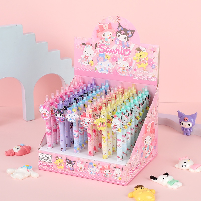 

PULPEN GEL CETEK KARAKTER SANRIO BUNGA 0,5MM WARNA HITAM