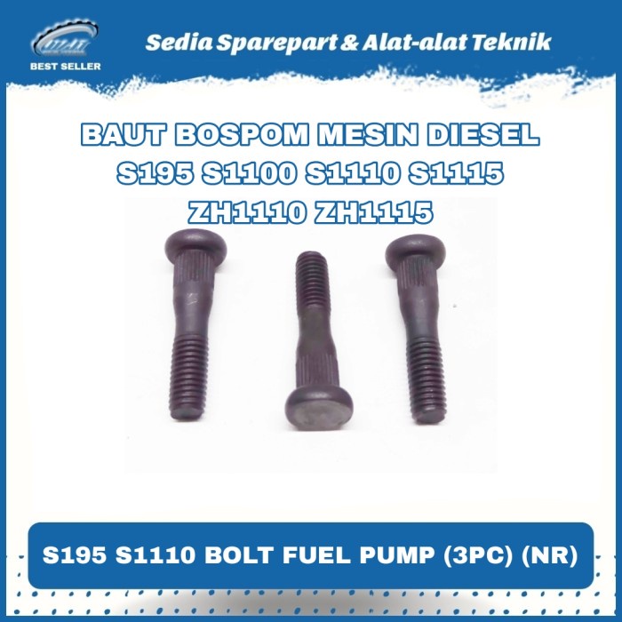 Baut Bospom S195 S1110 Bolt Fuel Pump (3Pcs) merk NR