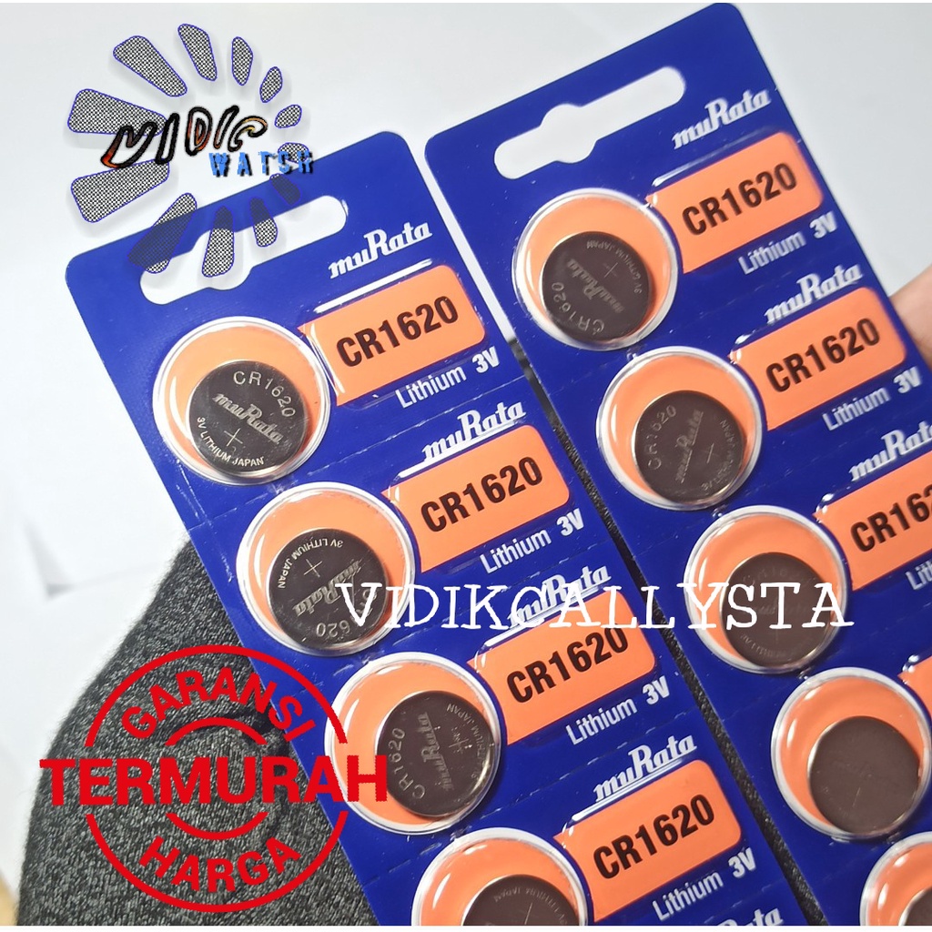 PALI MURATA CR1620 CR 1620 CR-1620 BATRE BATREI BATERAI KANCING JAM TANGAN ORIGINAL