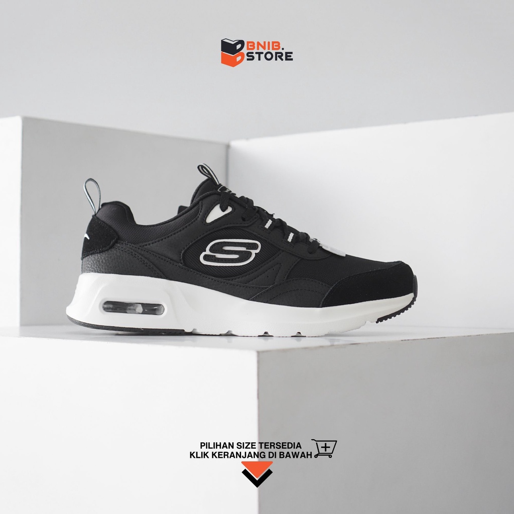 Sepatu SKECHERS Skech Air Court Homegrown Black [232646BKW] Original