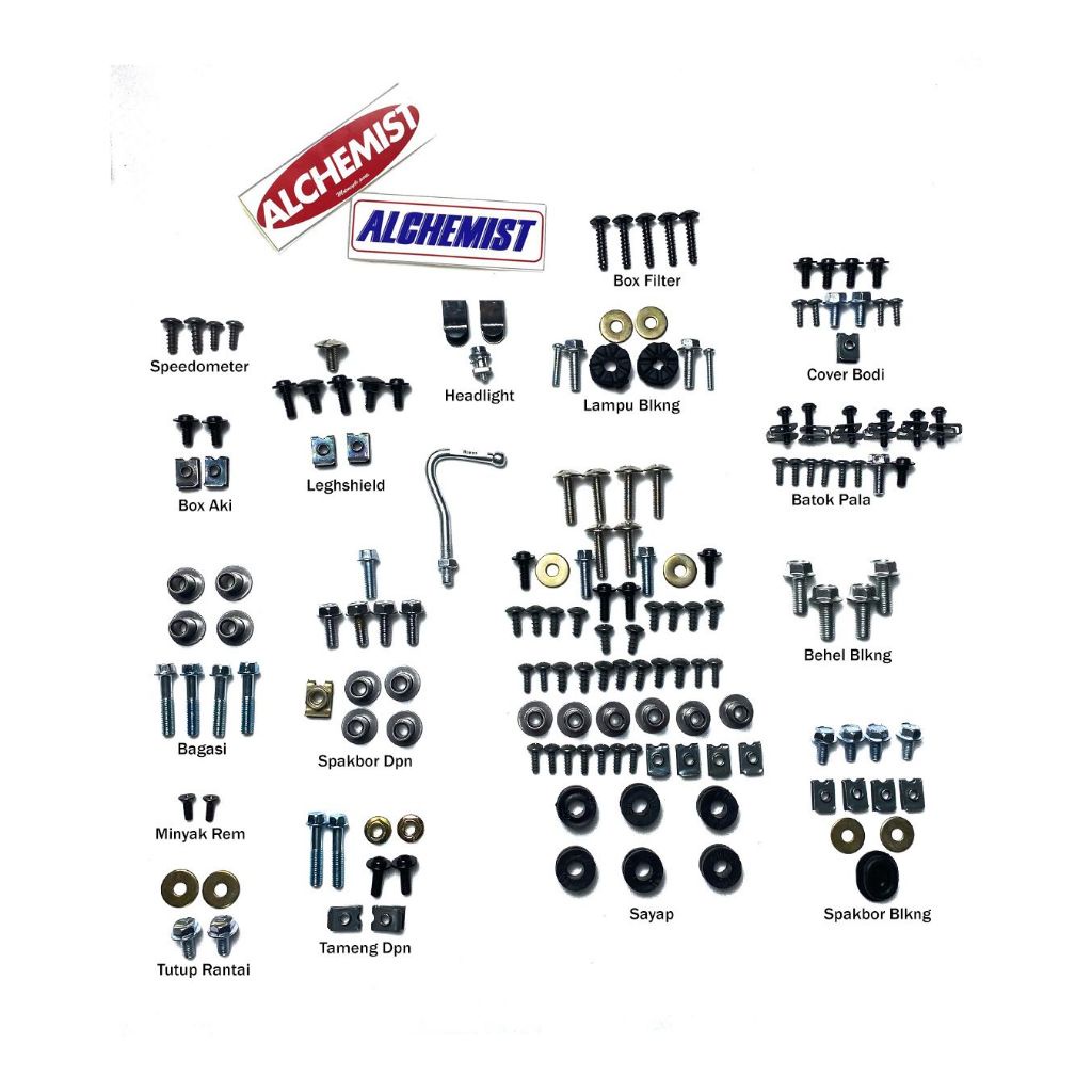 COD Baut Supra X 125 PGM FI Full Set / Baud Honda Supra X 125 PGM FI Full set Full Body / Baut Baud 