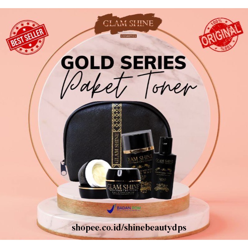PAKET DAN ECER GLAMSHINE GOLD SERIES 100% ORIGINAL - PAKET SKINCARE - ECER - GLAM SHINE