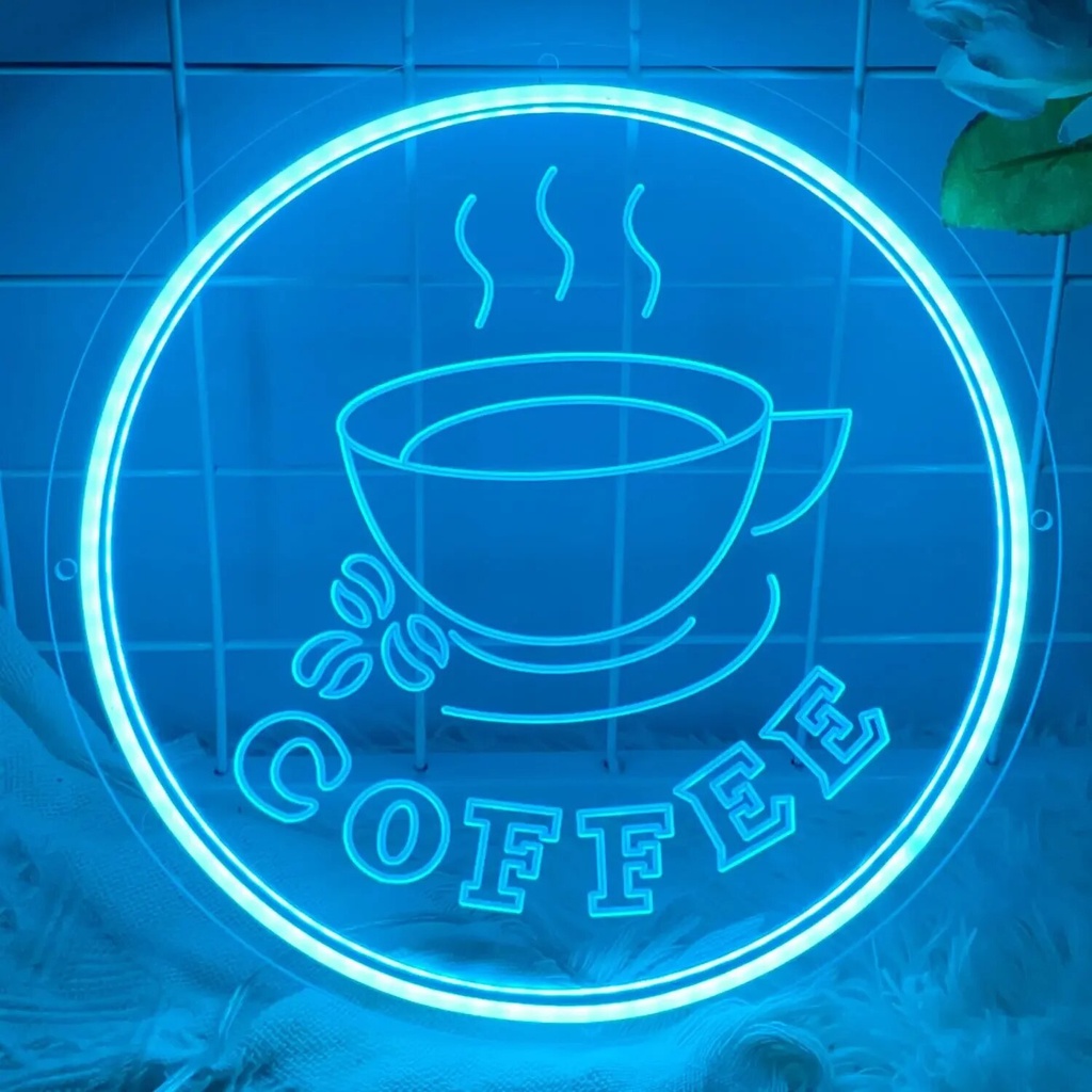 Coffee Neon Sign Coffee Bar Restaurant Coffee Shop Beer Pub Store  Display LED Coffee cup Bedroom Ma