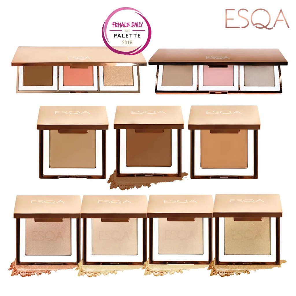 ESQA The Goddess Cheek Palette Athena - Esqa Highligter - Esqa Bronze