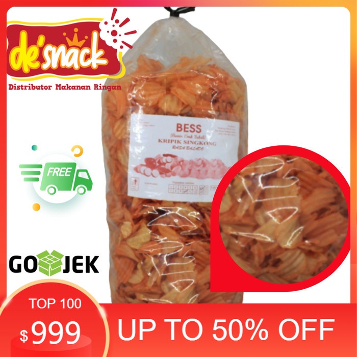 

Snack/Cemilan / Keripik Singkong Pedas / Balado merek Bess DS
