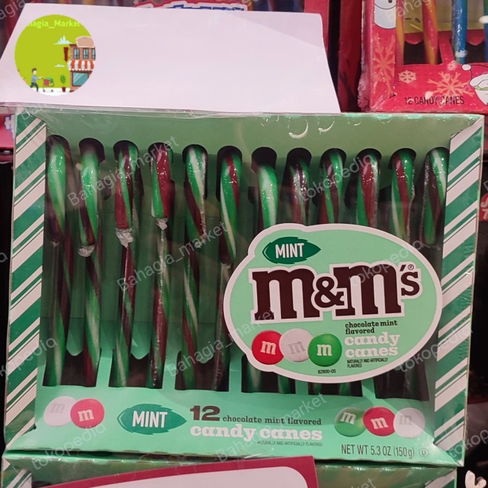 

Spangler Candy Canes M&M Mints 12'S 5,3 OZ 150gr USA