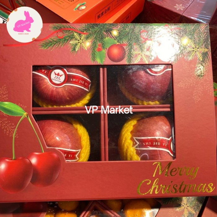 

Hampers Buah Apel Sekaiichi Jumbo | Parcel Buah Natal 4 Pcs | Box