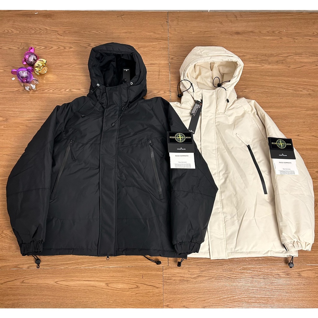 Ready Stock Stone Island Medal Functional Outdoor Double Zipper Waterproof Windproof Down Cotton Jac