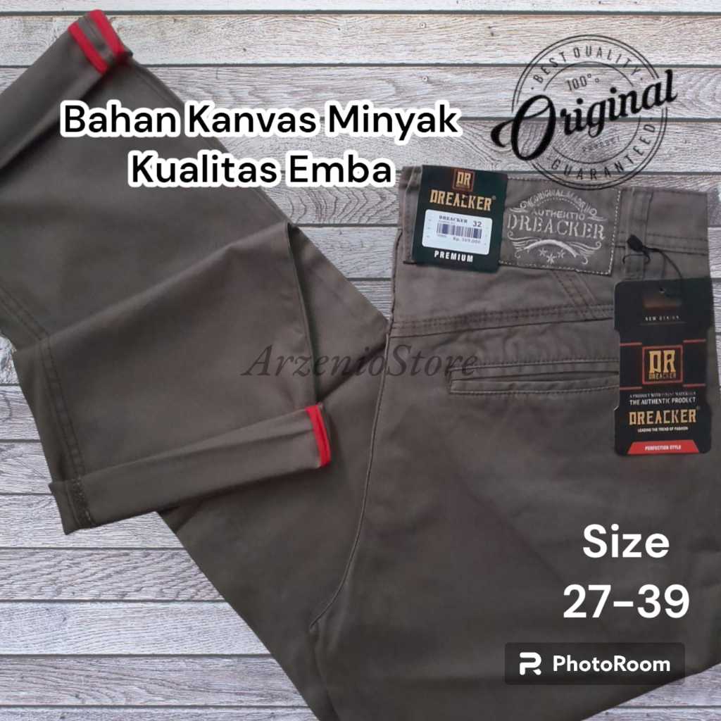 Celana Panjang Pria Chino Premium Original 100% bahan kanvas cardinal tidak melar reguler fit arman republic Jumbo 27 Sampai Big size 45 kodearm 1