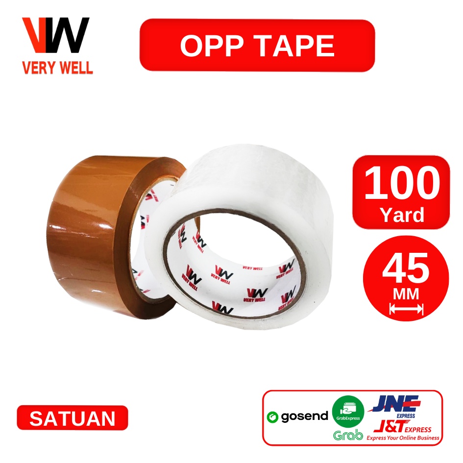 

Lakban Bening VERYWELL Tape 100 Yard