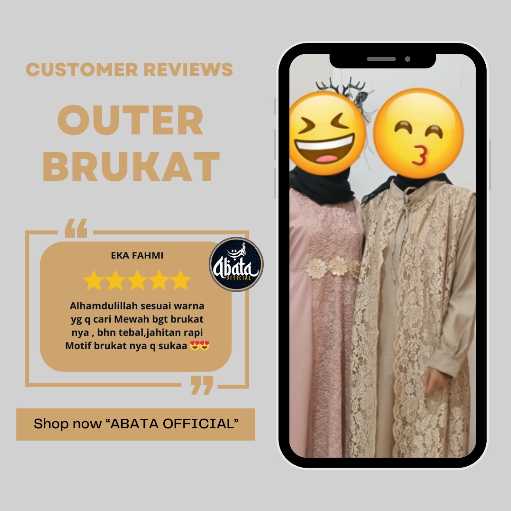 DISKON OUTER BRUKAT ETNIK KONDANGAN PREMIUM JUMBO PANJANG KEKINIAN TANPA LENGAN BUNGA TIMBUL / PUTIH