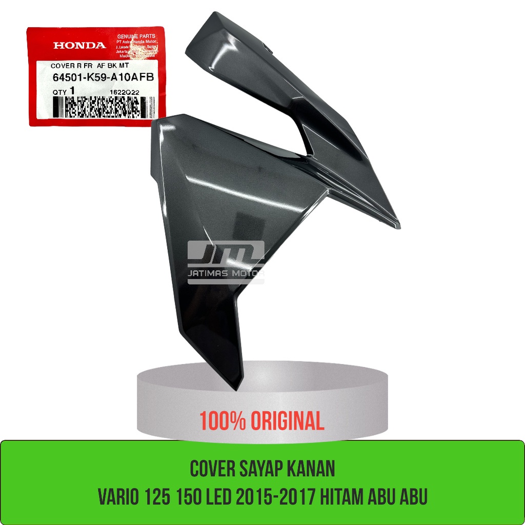 Cover sayap kanan kiri vario 125 150 led 2015 2017 hitam abu abu 64501-K59-A10AFB 64601-K59-A10AFB