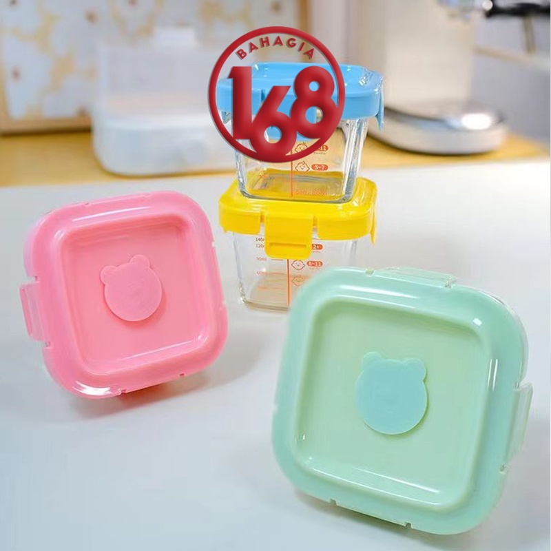 Glass Food Container - Wadah Makan Anti Tumpah - Food container baby kaca