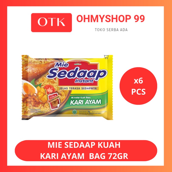

Sedaap Mie Kuah Kari Ayam 6x72gr