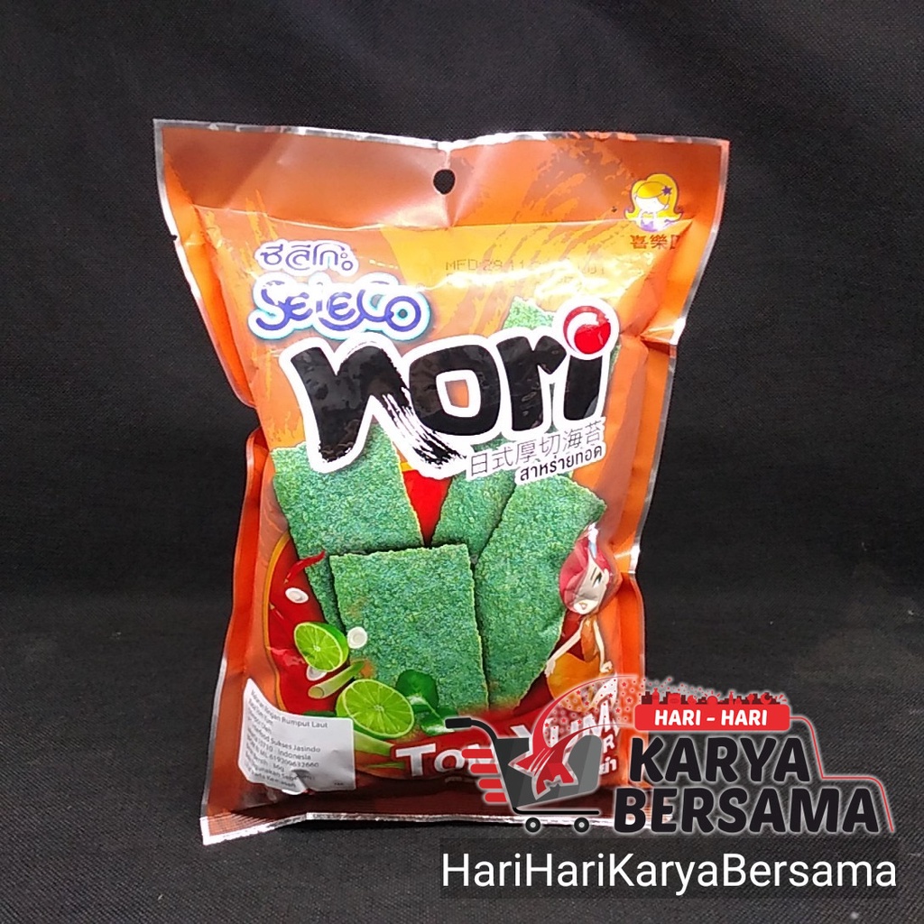 

MAKANAN RINGAN SELECO NORI CRISPY SEAWEED TOM YUM FLAVOUR 36GR