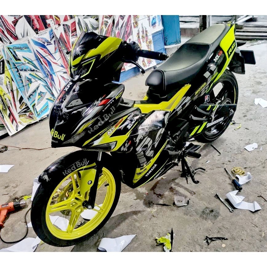 decal mx king 150 full body Sticker dekal decal Mx king Kuning Stabilo Grey Keren Berkualitas sticke