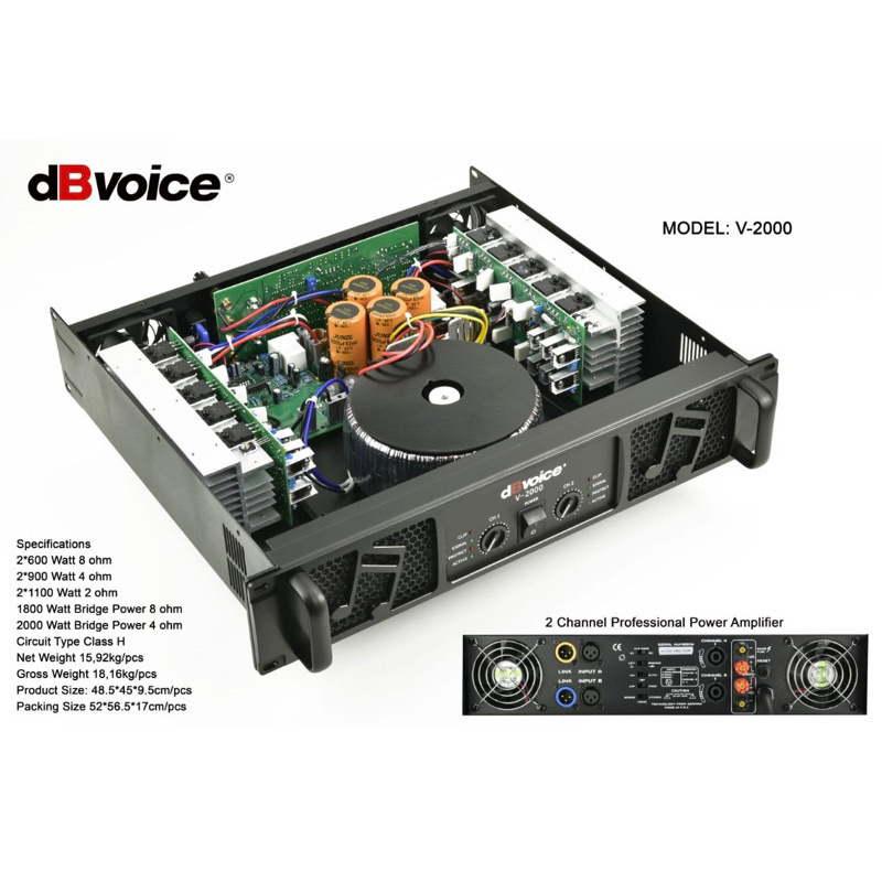 Power Amplifier dB Voice V 2000 Original dBVoice V2000 Class H