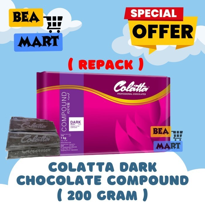 

Colatta Dark Chocolate Compound 200 gr 1 kg | Coklat Batang 200gr 1kg