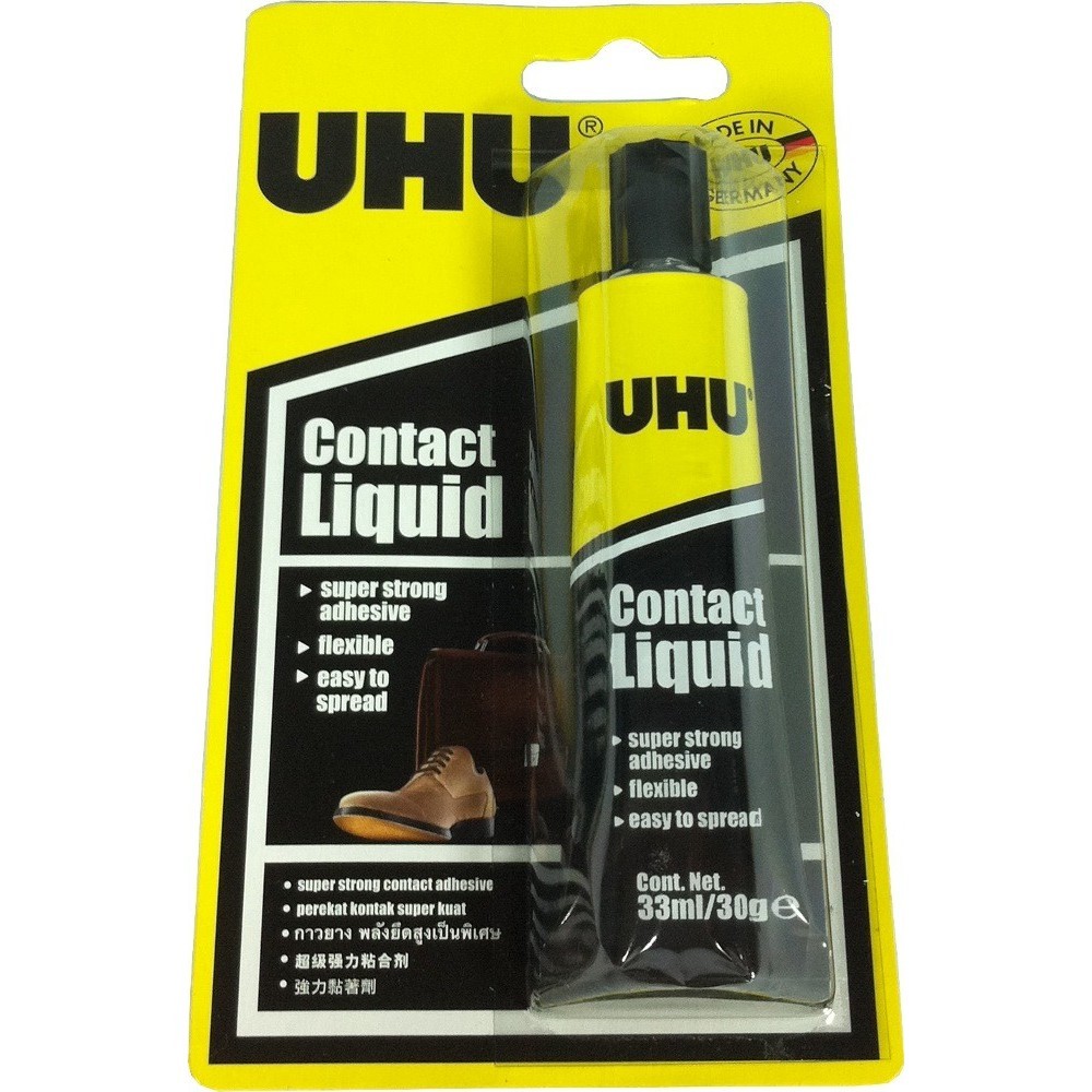 

UHU Lem Tas / Sepatu 33ml Contact Liquid Shoes Glue Karet Kulit Kain